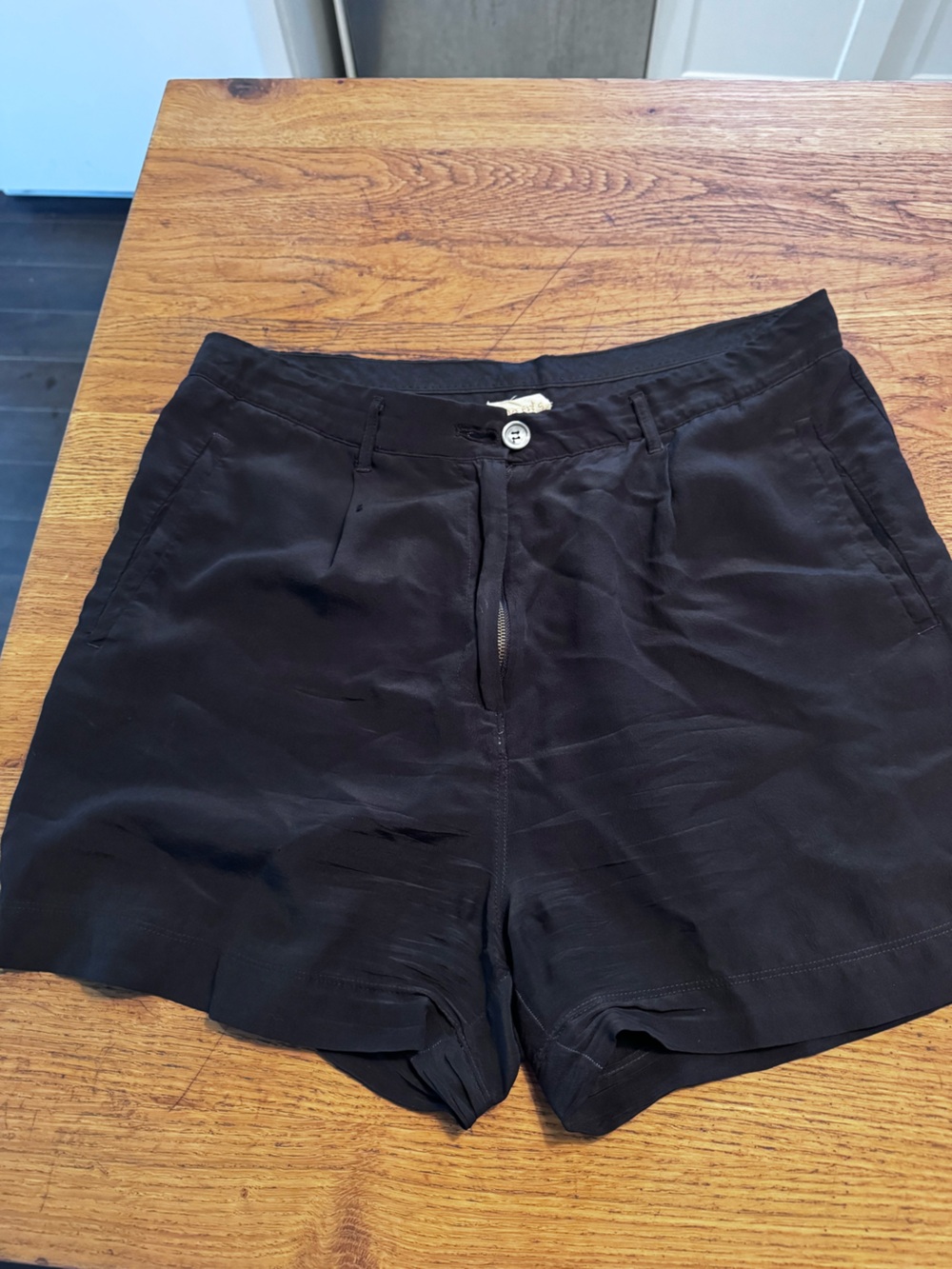 FORTE FORTE Women’s Black High-Waist Silk Shorts